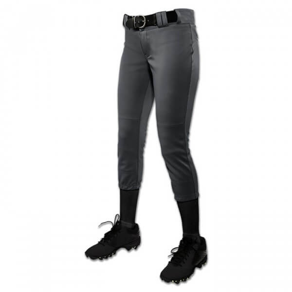 CHAMPRO WOMENS LOW-RISE PANT - Graphite baseball softball pants