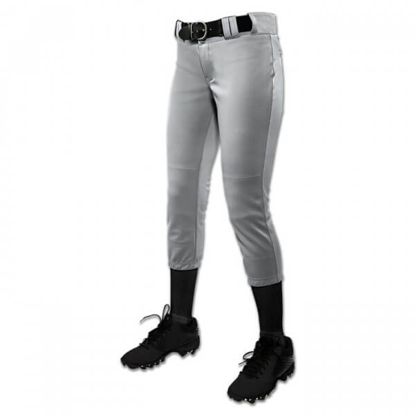 CHAMPRO WOMENS LOW-RISE PANT - Grey baseball softball pants